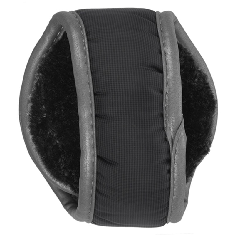 2 stk. mænd / kvinders vinterfleece kompakt ørepropsvarmere sort & grå
