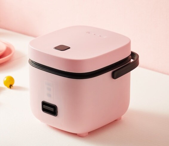 HA-Life Mini Electric Rice Cooker Intelligent Automatic Household Kitchen Cooker 1-2 People Small Electric Rice Cookers 1.2L: Pink