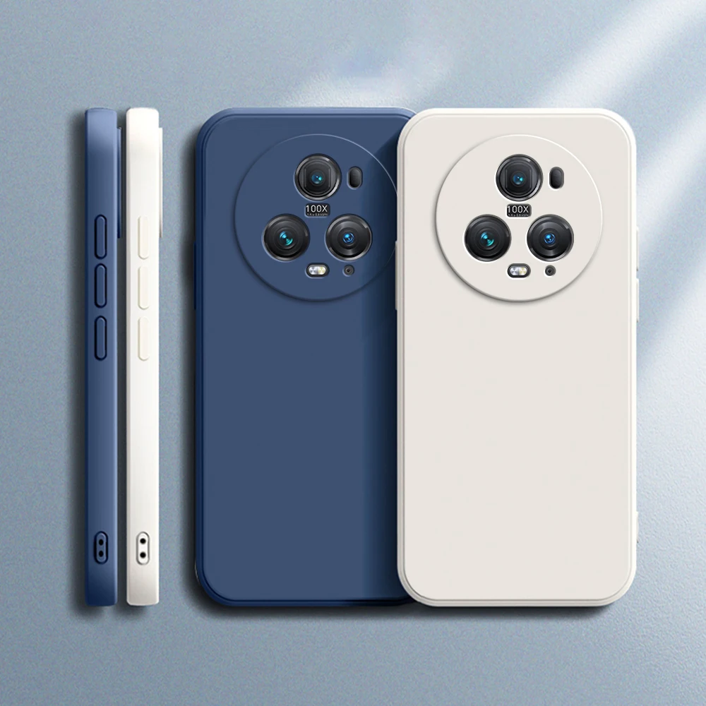 Basis origineel hoesje voor huawei honor magic 5 magic 5 pro lite 5 pro 5 lite 5g lensbescherming schokbestendige zachte vloeibare siliconen cover