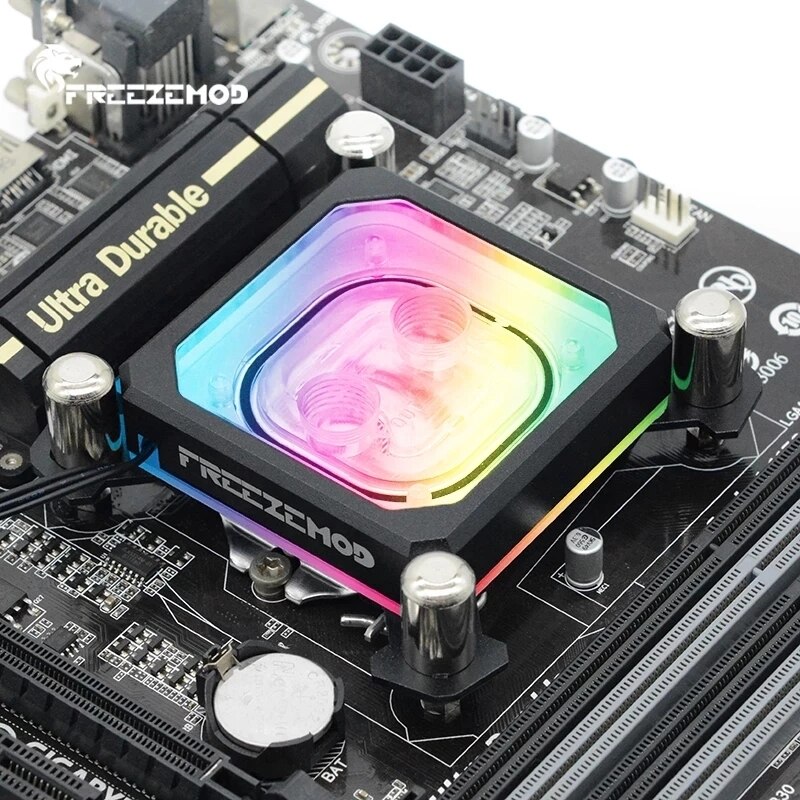 FREEZEMOD CPU Water Block For INTEL LGA 1151 115X ,5V 3pin ARGB, Copper Base Plate, INTEL-PK5E