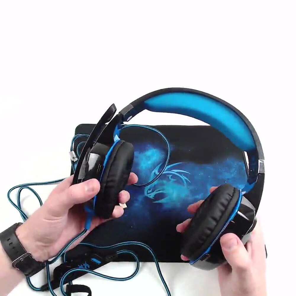 KOTION EACH G2000 3.5mm Gaming Headset Deep Bass Stereo Computer Game Headphones w/Mic LED Light PC Gamer Clearance