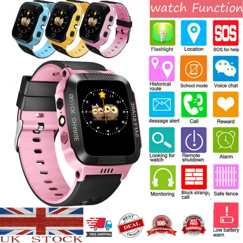 Tracker Kinderen Slimme Horloge Telefoon Zaklamp Sos Call Alarm Stappenteller Camera USB2.0 Voor Kids Kind Sim-kaart 2G 3G