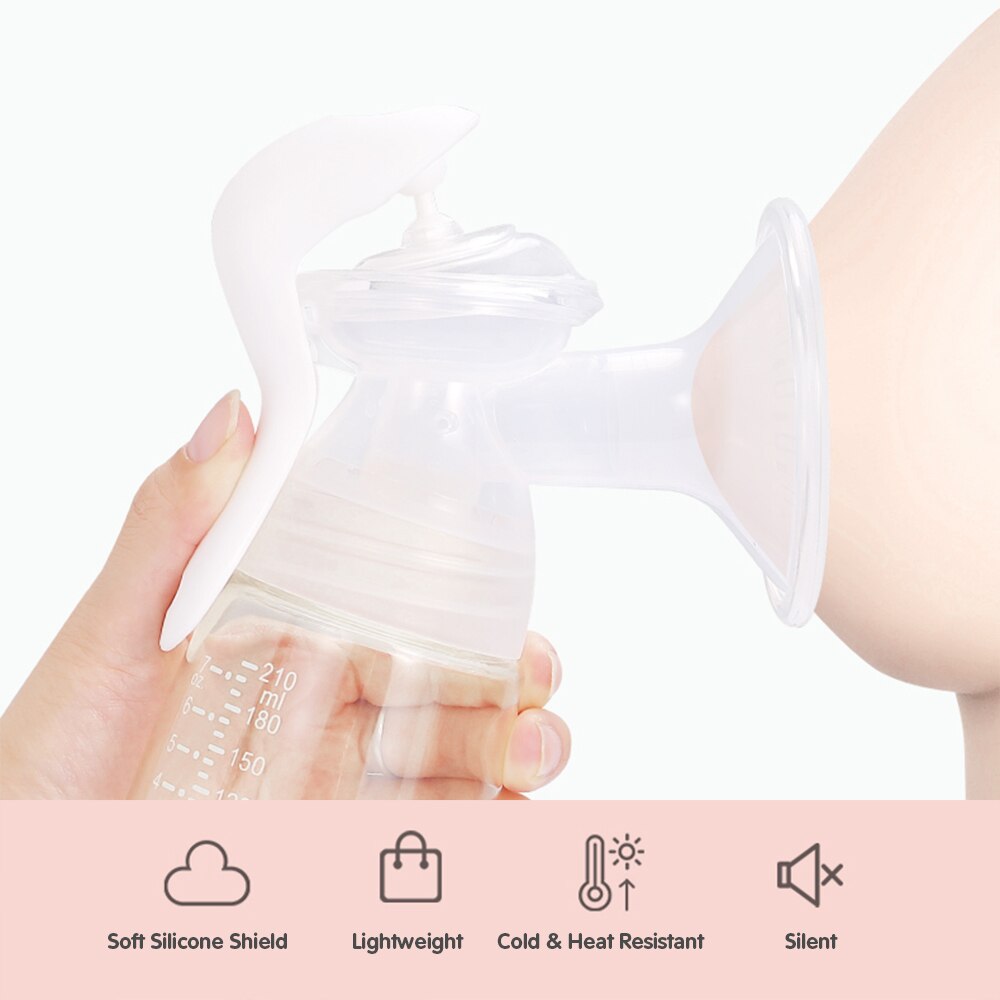 Tiralatte manuale YOUHA materiale sicuro senza BPA pompaggio di latte leggero conservazione Set di alimentazione Comfort allattamento al seno per mamme veloce