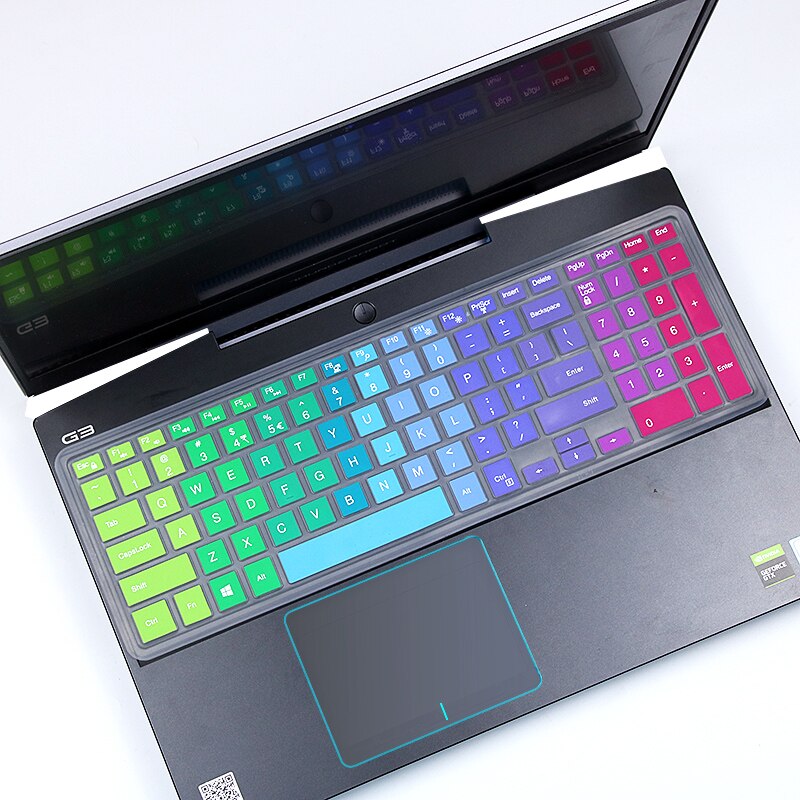 laptop Keyboard Cover Protector For Dell G3 G5 G7 15 Series,15.6" Dell G3 15 3500 3590 3579 G5 5500 5590 G7 17 7590 G7790 17.3": rainbow