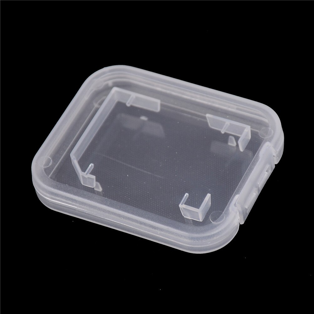 10 stk 48* 38* 6mm sd sdhc minnekort etui holder beskytter gjennomsiktig plastboks oppbevaring