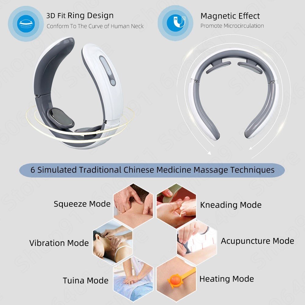Neck And Back Massager Electric Mini Machine Shoulder Body Massage Neck Pain Reliever Pulse Apparatus Massagers Devices