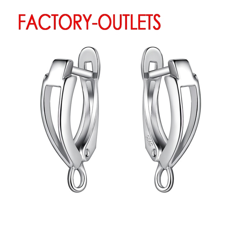 925 Sterling Silver Earrings Findings For Home Made DIY Jewelry Parts Price for Single pair Silver Simple