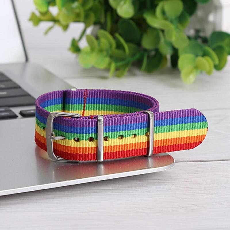 Rainbow Lesbian LGBT Bracelet Pride Woven Braided Men Jewelry Friendship Couple Women LGBT Bracelet M6P9