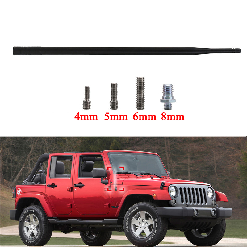 13" Screw-in Rubber Antenna Mast For Jeep Wrangler JK 1997 Signal Aerial Amplifier Booster FM AM Vehicle Radio /