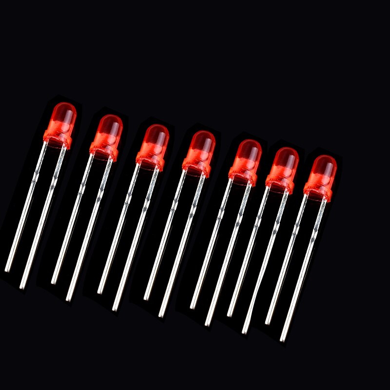 3MM LED Diode Light DIY Assorted Kit , Lamp Emitting Diode Led Light Electronic Components red orange yellow green blue white: 3MM red