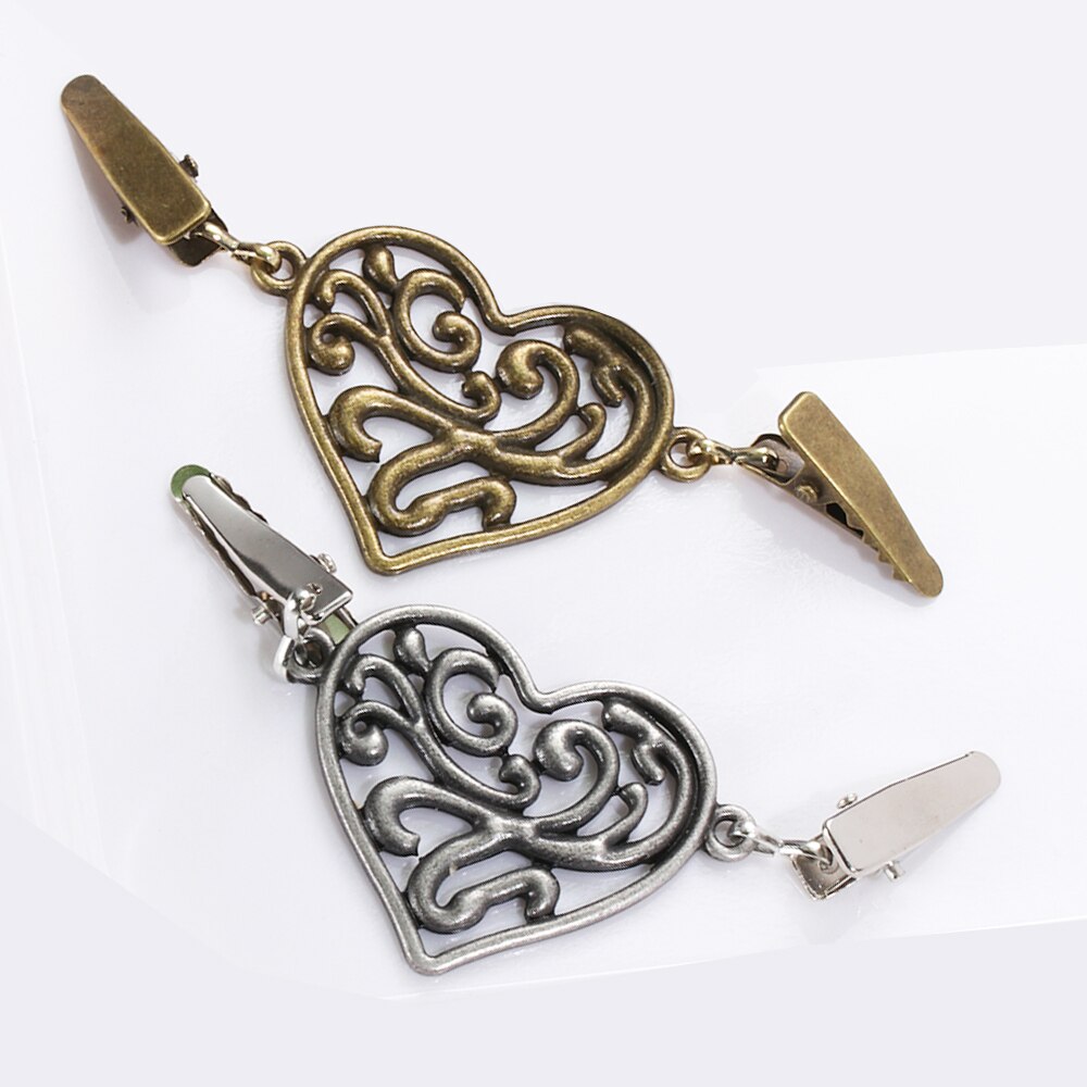 Frauen Strickjacke zur Seite fahren Bluse Stift Schal Brosche Clips Hemd Kragen retro Ente Clip Winter Schal Verschlüsse Charme Zubehör