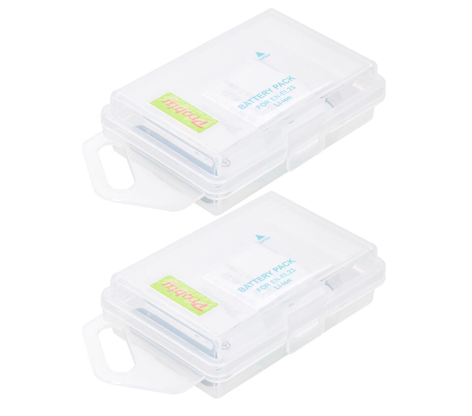 Batería de 1850mah para Nikon EN EL23 EN-EL23, cargador Dual Compatible con Nikon Coolpix P600 P610 B700 P900 S810c: 2 Pcs Battery