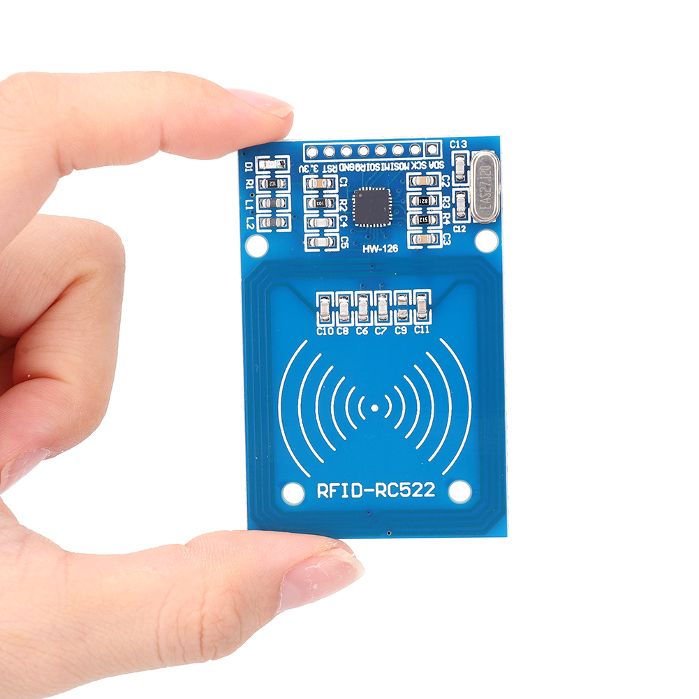 Módulo lector de tarjetas RC522 RF S50, lector de tarjetas RFID en blanco, 13,56 MHz, módulo MF RCS522, llavero para Arduino Raspberry Pi