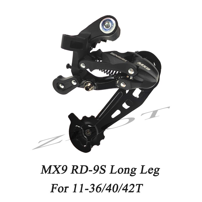 SENSAH MX9 9 Speed 1X9 9Speed Derailleurs Trigger Groupset 9S 9V Shifter Lever 9 Speed Rear Derailleur Switches For 36T 40T 42T: 9S long RD