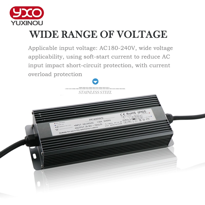 LED Driver 100W 150W 200W 300W 400W 500W Convert AC 85-265V To DC 26-36V LED Driver For Flood Light Floodlight IP67 No Flicker