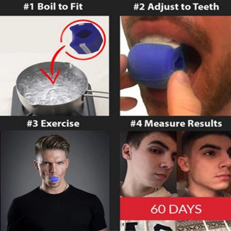1-3PC visage Masseter hommes visage pop n aller bouche mâchoire mâchoire Muscle exercice mâcher balle mâcher morsure briser la formation