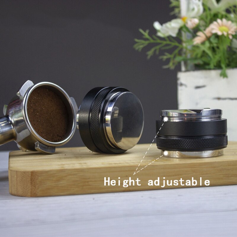 Kaffedistribusjon 49/51/53/54/57.5/58/58.35/58.5mm 2 i 1 espressokaffe justerbar sabotahjørne موزع قهوة