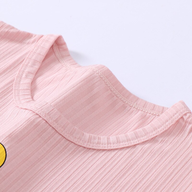 Pigiama per bambini set maniche corte neonata abbigliamento da notte abiti abito estivo per ragazze abiti traspiranti 2-10Y pigiama per bambini