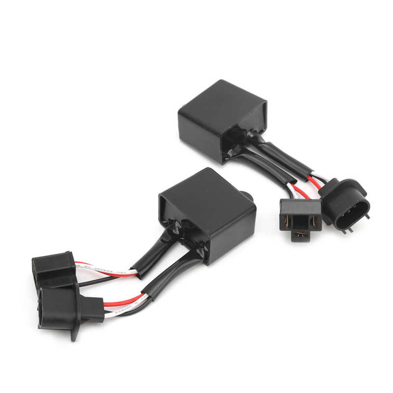 2 pçs led decodificador de luz escondeu filtro h13 para adaptador h4 10000h tempo apto para mercedes benz resistores anti-cintilação novo