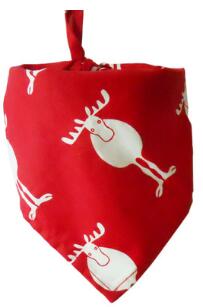 1PC Pet Bibs Saliva Towel Christmas Costume Decor Hats For Cat Dog Christmas Pet Bandana Santa Pattern Triangle Scarf QA 232: Silver