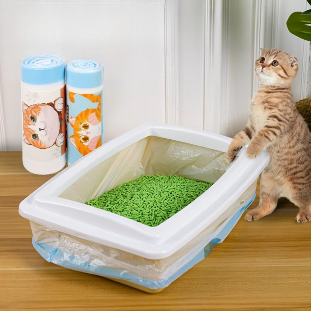 Thickened Cat Litter Bags Box Liners Disposable Drawstring Type Automatic Closing Sealed Can Bear 10KG Pet Supplies