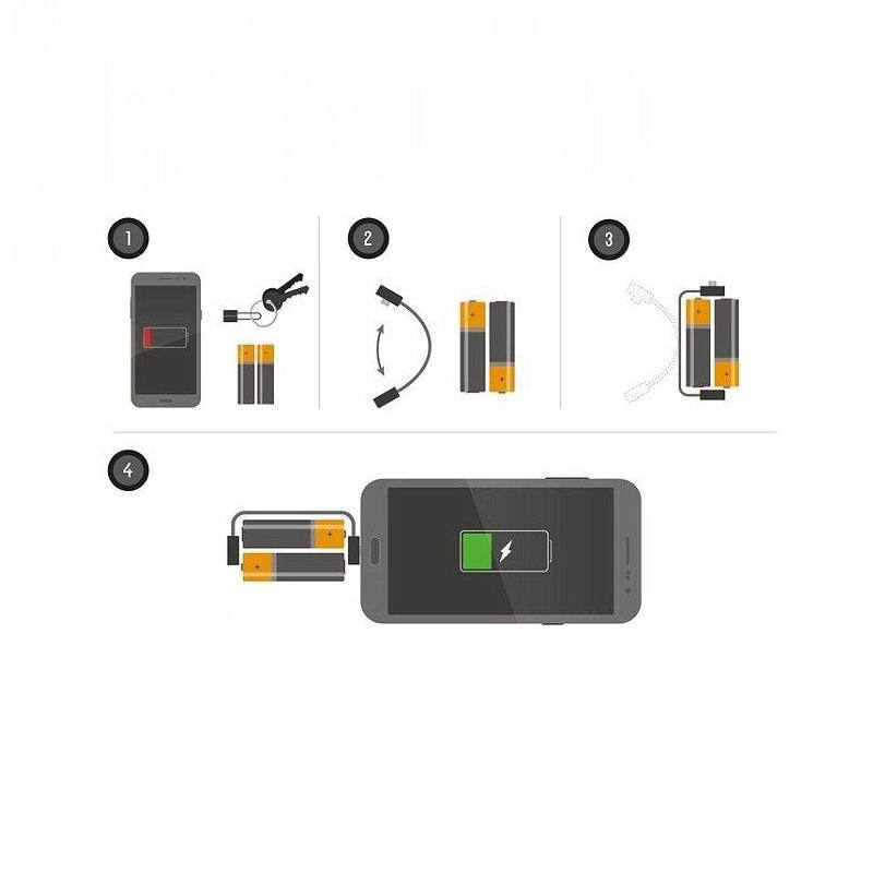 1Pc Portable Magnetic AA/AAA Battery Micro USB Emergency Charger for Android Phone