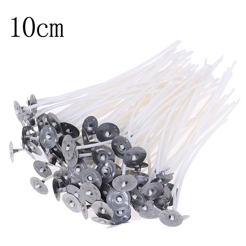 100 kpl 9cm/10cm/12cm/15cm/20cm valkoista diy kynttilän sydäntä puuvillasydän kynttilän valmistus taidekynttilöitä varten esivahatut tarvikkeet sisustus: 100 kpl 10cm