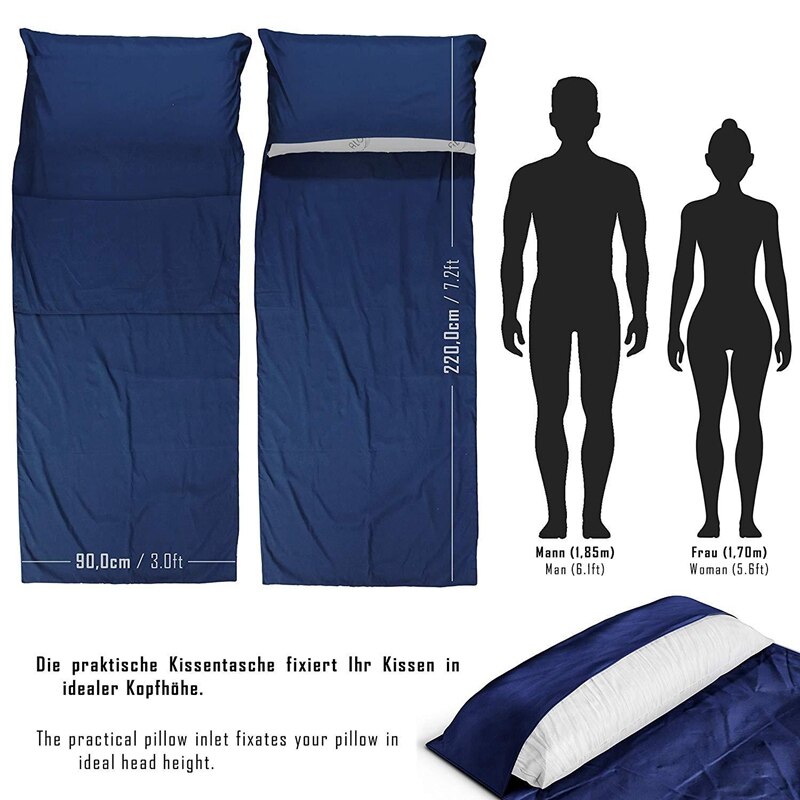 Microfiber Slaapzak Liner Reizen Bed Zak Lichtgewicht Slaap Zak Liners Voor Volwassenen, Voor Hotels, Reizen 36X87 Inch