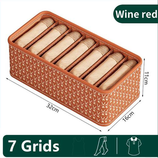 Kast Organizer Ondergoed Lade Organizer Sokken Bh Kleding Opbergdoos Garderobe Organizer Kledingkast Lade Organisatoren: Beige