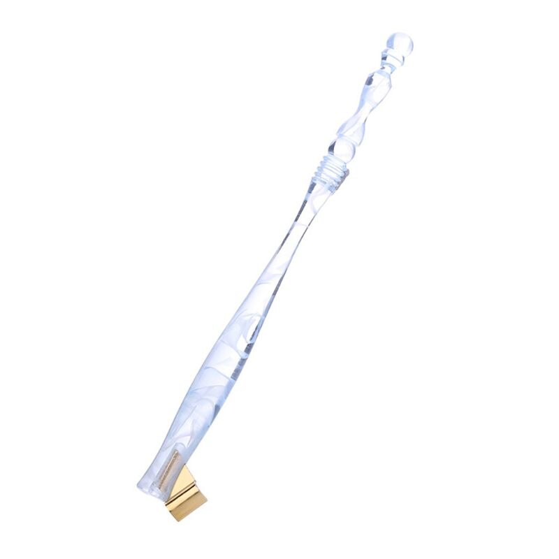 Antique anglais Oblique calligraphie Dip stylo plume support écriture à la main cuivre Scrip stylo plume: C