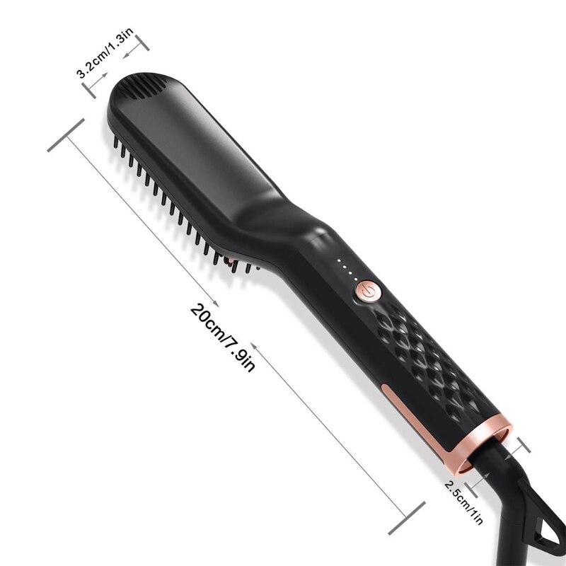 Beard Straightener Multifunctional Quick Hair Styler Straightening Comb Curler P9YD