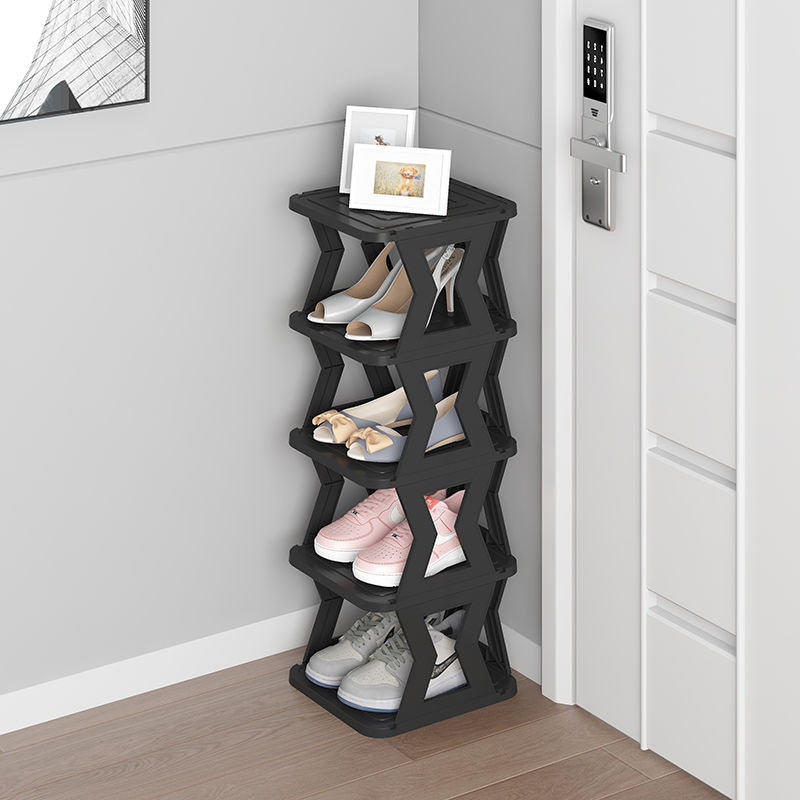 Étagère à chaussures multicouche, petit espace étroit dans la porte, armoire à chaussures, rangement de chaussures multifonctionnel T1
