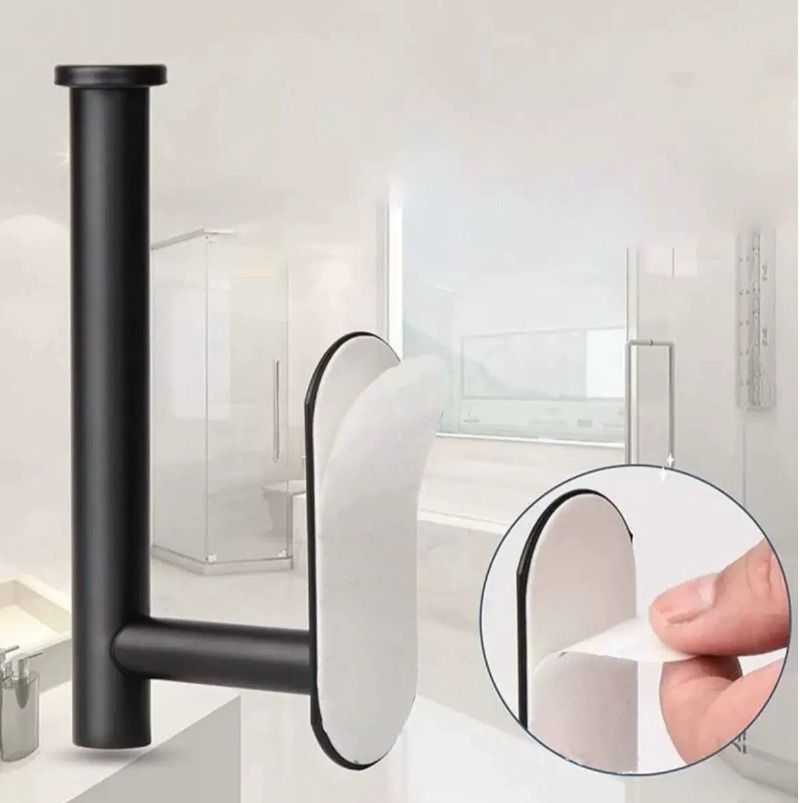 Plastpapirholder selvklebende toalettrullholder uten hulleteknikk kjøkken dårlig forlenger oppbevaringsstativ