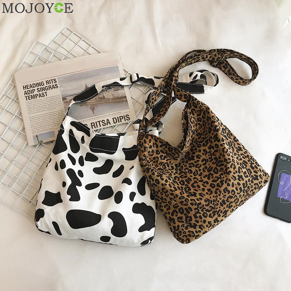 Leopard Zebra Kuh Tier Muster Umhängetasche Frauen Leinwand Casual Schulter Crossbody Handtasche Pouch