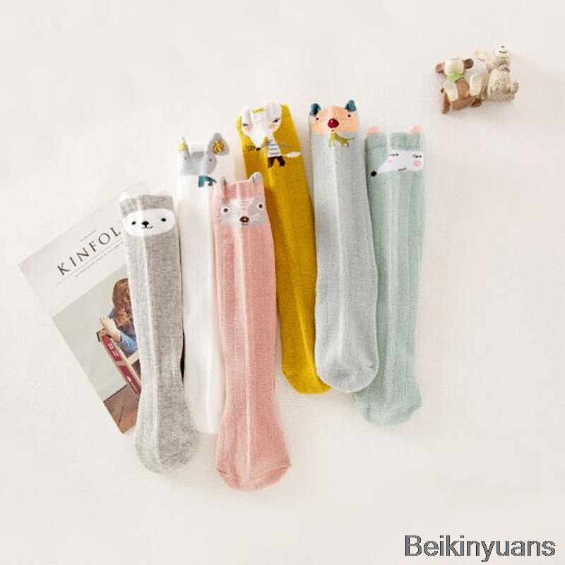 1 Pair Unisex Sveglio Bello Del Fumetto di Fox Kids del bambino Calzini E Calzettoni Al Ginocchio Della Ragazza del Ragazzo Del Bambino Del Bambino Calzini E Calzettoni animale infantile Morbido Cotone calzino