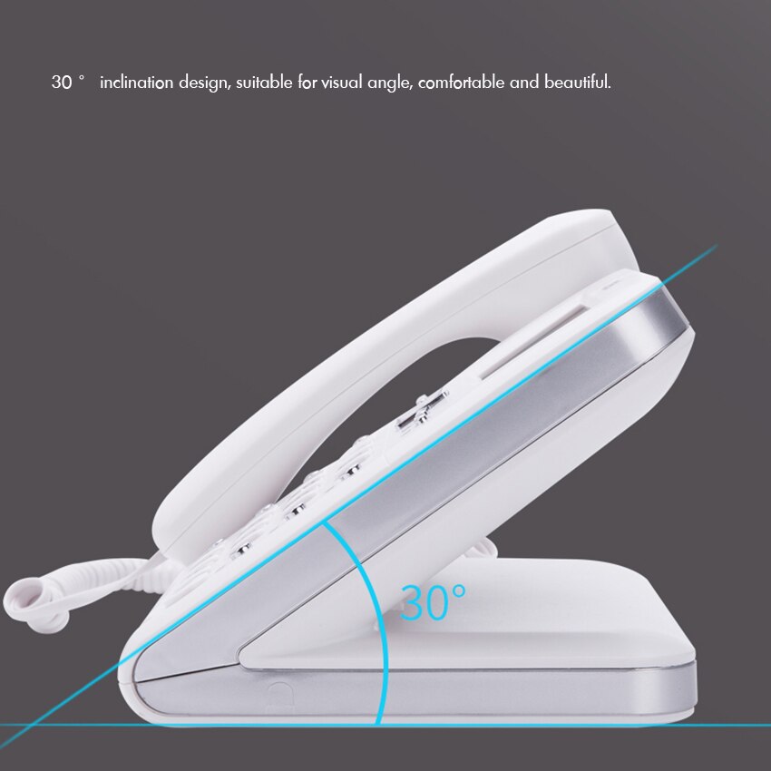 Corded Telephone Phone with Speakerphone and Caller ID, Adjustable LCD Brightness, Number Voice Report, for Home Office