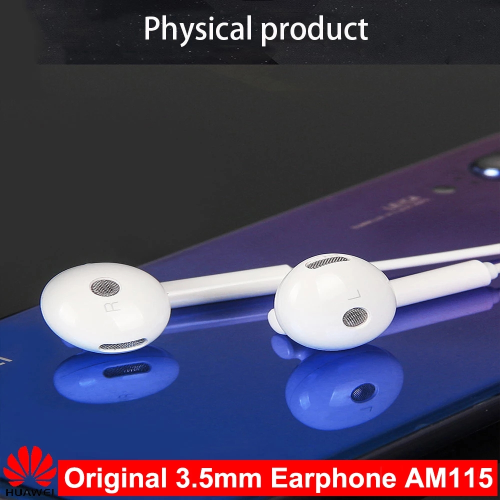 Voor Huawei AM115 Headset Met 3.5Mm In Ear Oordopjes Oortelefoon Speaker Bedrade Controller Voor Huawei P10 P9 P8 Mate9