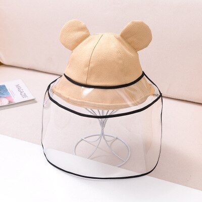 Gorros protectores de oso de seguridad para bebés y niños con protector transparente antigotículas, Anti-Saliva, a prueba de salpicaduras y a prueba de polvo para todo el rostro