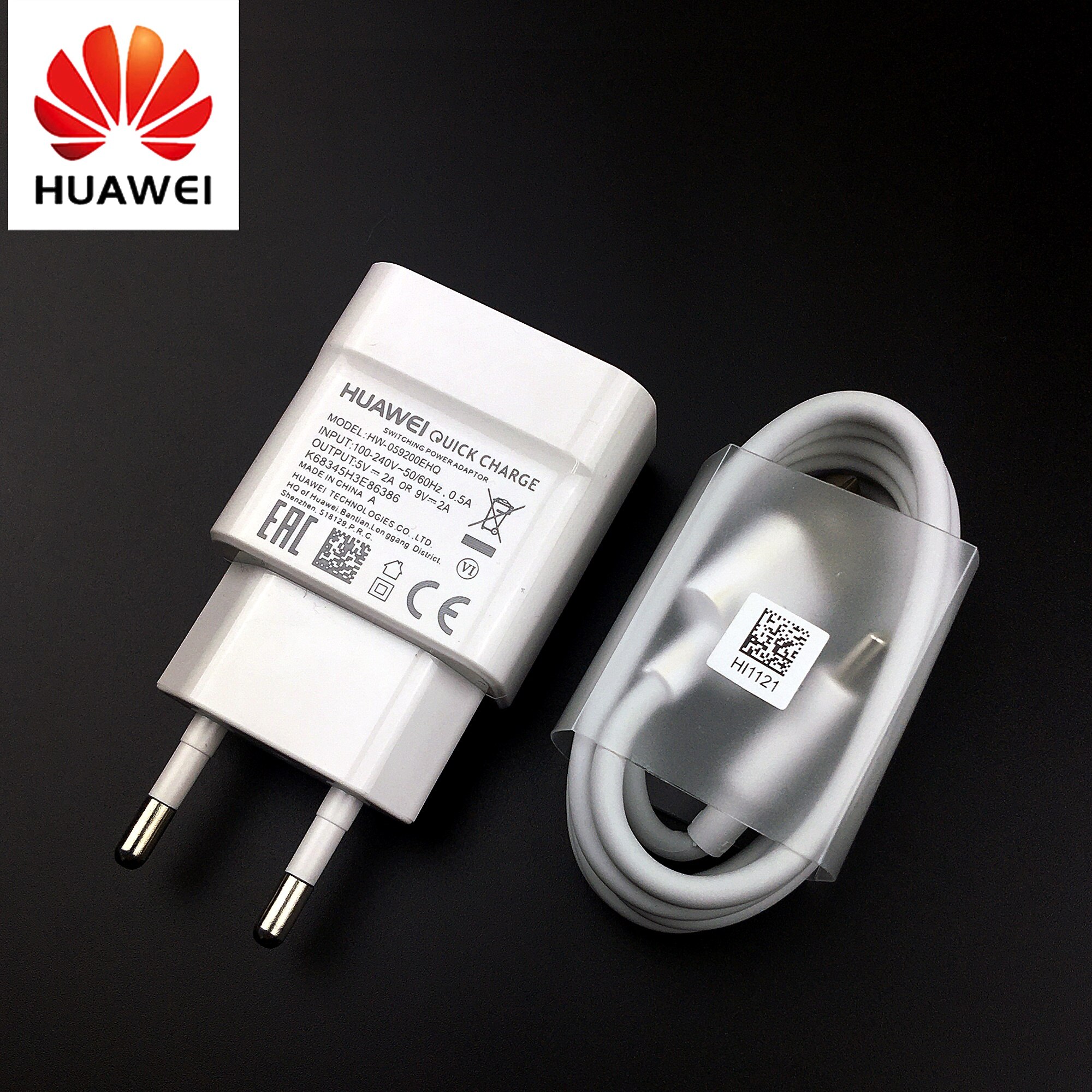 Huawei Snelle Lader Originele Qc 2.0 Eu Quick Charge Power Adapter Voor Honor 9 P9 P20 Lite Mate 20 Lite nova 2 3 Usb Type C Kabel
