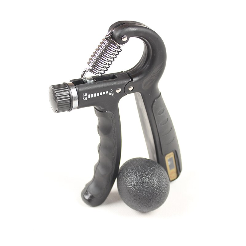 Pinza electrónica de conteo para la salud con pelota elástica, agarre ajustable para el dedo, ejercicio pesado, fuerza para recuperación muscular