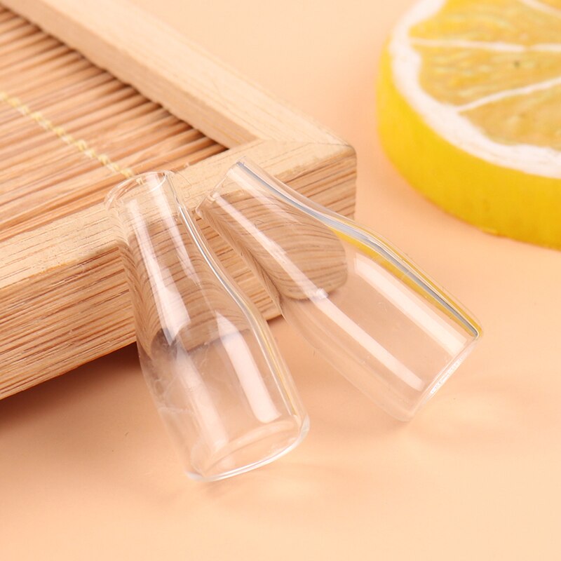 2Pcs H11 Miniatuur Glazen Vaas Voedsel En Spelen Scène Model Diy Glazen Fles Vaas