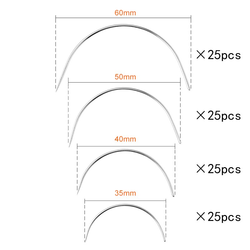 Lmdz 25 Stuks C Type Gebogen Matras Naalden Hand Naaien Huis Huishouden Reparatie Naalden 25 Stuks C Type Naald