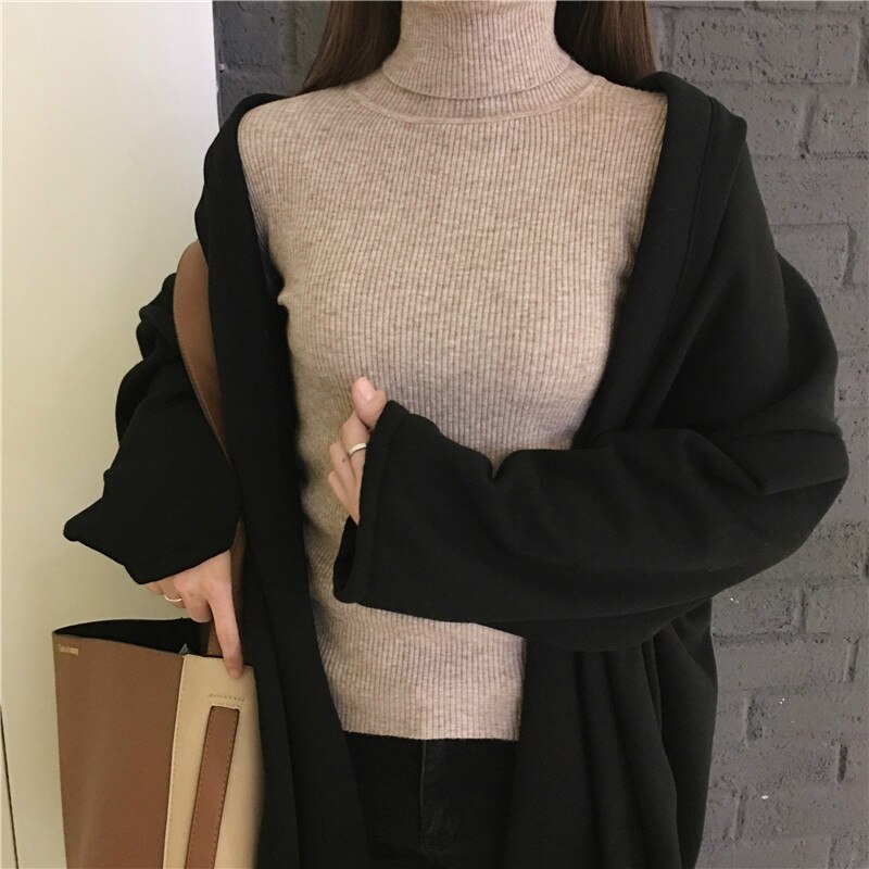 Women Sweaters Autumn Winter Tops Korean Slim Women Pullover Knitted Sweater Jumper Soft Warm Pull Femme