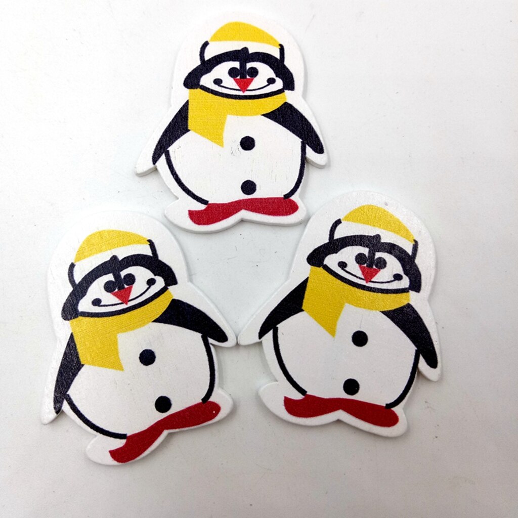 20 Piece Penguin Shape Wooden Shapes Scrapbooking Embellishments Decoration DIY