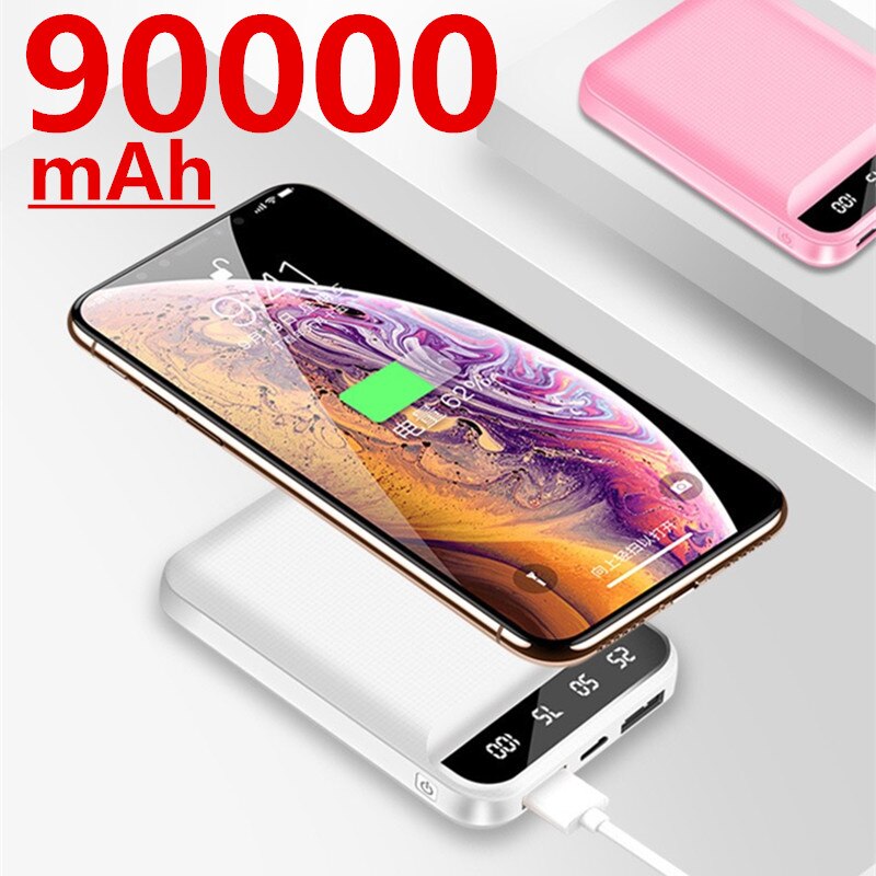 Mini Power Bank 99000Mah Snel Opladen Power Bank 99000Mah Draagbare Externe Batterij Oplader Voor Iphone Xiaomi