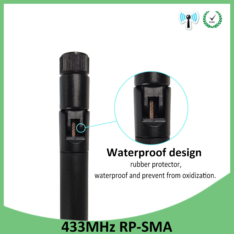 433 Mhz Antenne Lora 5dbi Gsm 433 Mhz RP-SMA Connector Rubber 433 M Lorawan Antenne Ipx Iot Sma Mannelijke Uitbreiding koord Pigtail Kabel