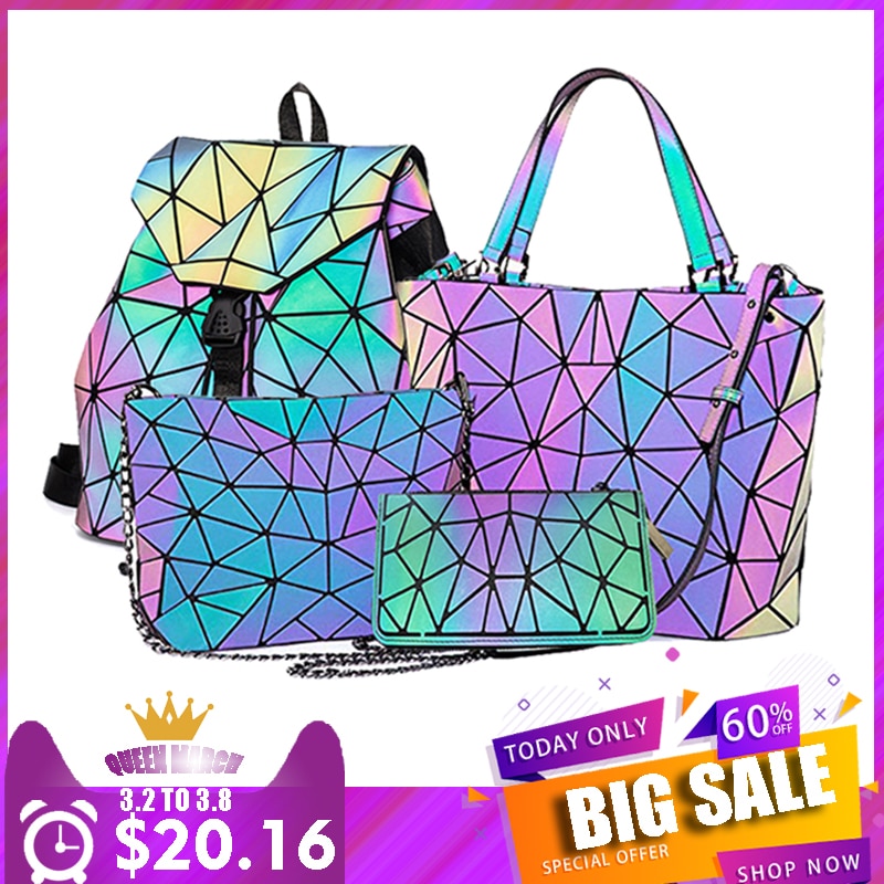 Ensemble géométrique variable sac à main lumineux sac à bandoulière sacs de luxe pour femme sacs à main de luxe femmes sacs concepteur