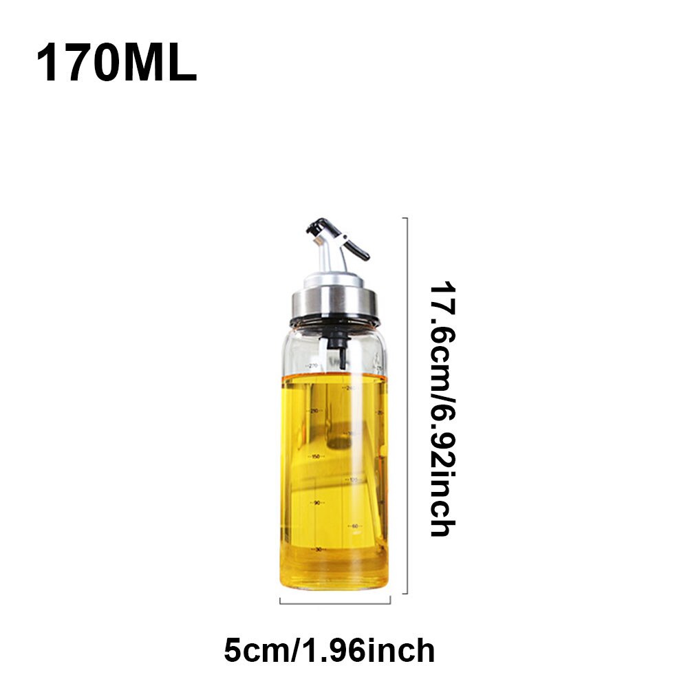 500ml High Borosilicate Glass Oil Bottle Kitchen Cooking Seasoning Storage With Distribution Nozzle Bottle Olive Oil Dispenser: S