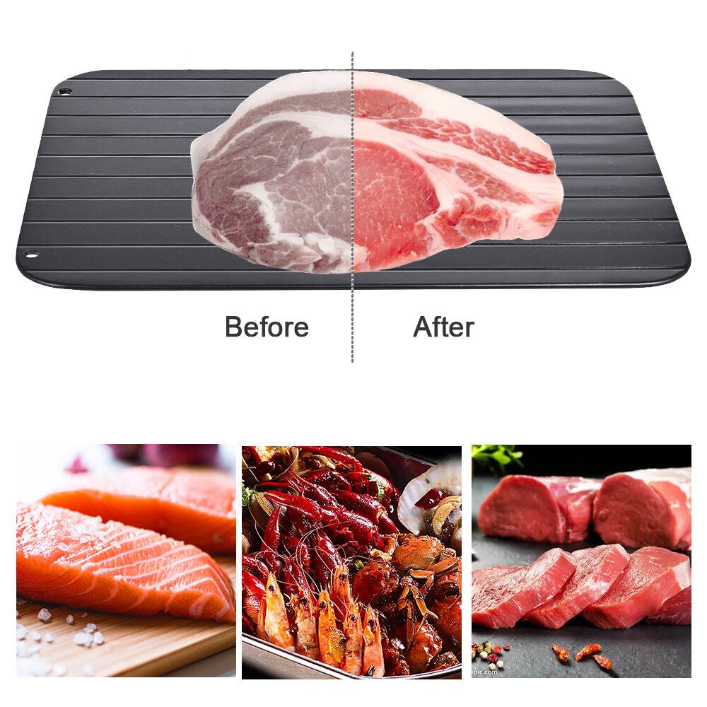 Fast Defrosting Tray Kitchen Meat Fish Food Quick Fast Thaw Defrost Board Trays Kitchen Dining Bar Defrosting Plate Gadget Tool