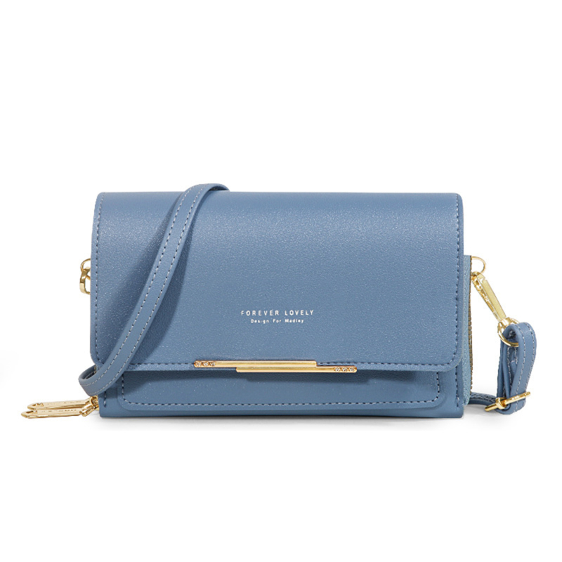 Women's Wallet Korean Handbag Multi Card Large Capacity Casual Shoulder Bag Mobile Phone Packet Style: Gold